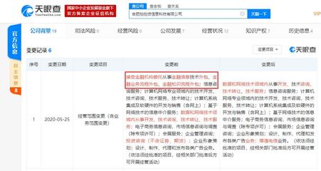 合肥拍拍貸信息科技經營范圍調整，金融業務流程外包等業務被移除